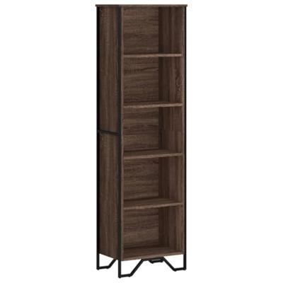 Boekenkast 50x31x169 cm bewerkt hout bruin eikenkleur