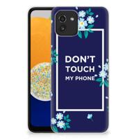 Samsung Galaxy A03 Silicone-hoesje Flowers Blue DTMP - thumbnail