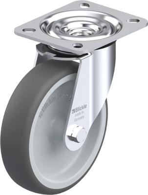 Blickle L-PATH 125G Zwenkwiel Wieldiameter: 125 mm Draagvermogen (max.): 250 kg 1 stuk(s)