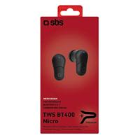 SBS Draadloze Bluetooth-hoofdtelefoon - draadloze hoofdtelefoon met 2,5 uur looptijd, microfoon & laadbox - draadloze hoofdtelefoon voor Apple iPhone mobiele telefoon - zwart - thumbnail
