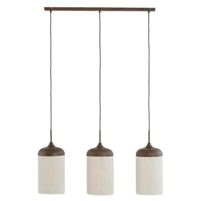 Light & Living Hanglamp 3-lichtsDania donkere hout print - 2980452