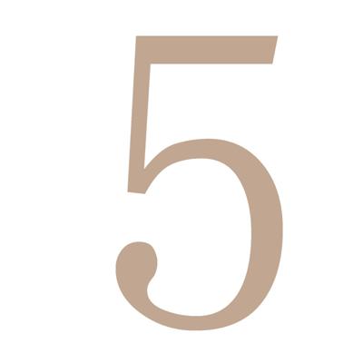 Vaessen Creative • houten cijfer "5" 9cmx3mm