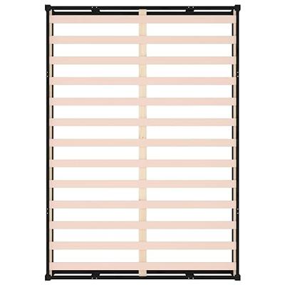 Bedframe massief hout zwart 140x190 cm