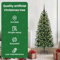 VidaXL Kunstkerstboom met 150 led met standaard groen 120 cm pe en pvc - thumbnail