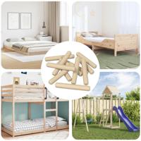 VidaXL Houten dowels 12000 pcs bruin massief hout - thumbnail