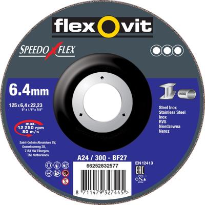 Flexovit afbraamschijf - SP A24/30Q 125x6.4x22.2 - BF27