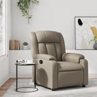 Fauteuil verstelbaar kunstleer cappuccinokleurig - thumbnail
