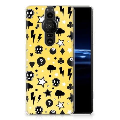 Silicone Back Case Sony Xperia Pro-I Punk Geel Silicone Back Case Sony Xperia Pro-I Punk Geel