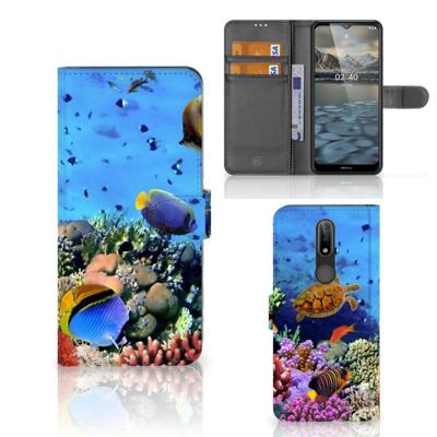 Nokia 2.4 | Telefoonhoesje | Met pasjeshouder | Vissen