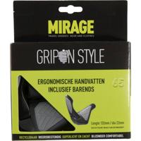 Handvatpaar Mirage Grips in style #65 - L = 134/134 mm met barends - zwart - thumbnail