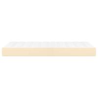 Pocketveringmatras 90x200x20 cm stof crèmekleurig - thumbnail