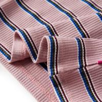 Kindershirt met lange mouwen gestreept 128 lichtroze - thumbnail
