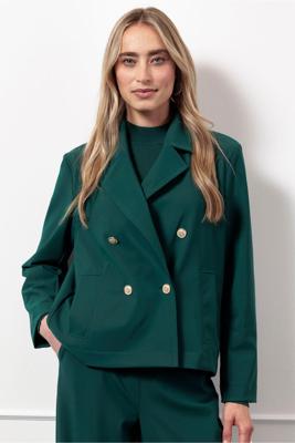 Jade bonded blazer - bottle green - 13165