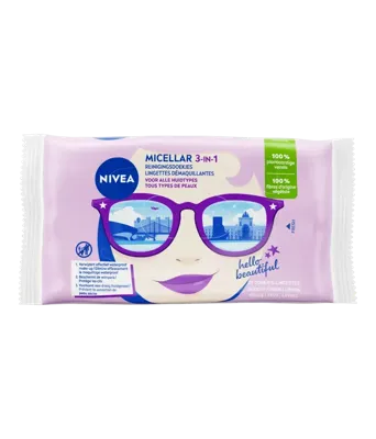 Nivea Micellair reinigingsdoekjes 3-in-1 25 Stuks