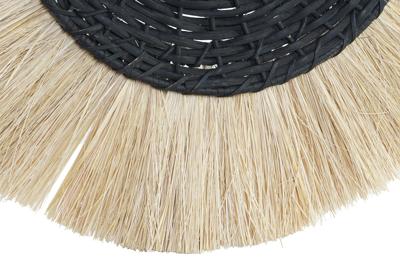 Muurlamp DKD Home Decor Natuurlijk Zwart Koloniaal Ijzer 220 V 25 W Jute (42 x 9 x 42 cm)