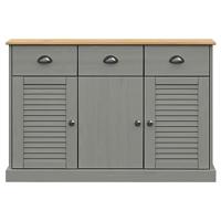Dressoir met lades VIGO 113x40x75 cm massief grenenhout grijs - thumbnail