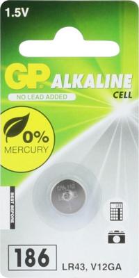 GP Batterij Knoopcel LR43 alkaline 1.5V GP Batterij Knoopcel LR43 alkaline 1.5V