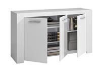 Kledingkast Delta - 3-deurs - wit/eiken - thumbnail