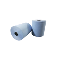 Handdoekrol Matic 2 laags 6x150 meter Ø21cm 100% cellulose blauw T7 - thumbnail