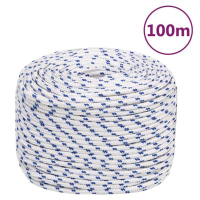 VidaXL Boot touw 10 mm 100 m polypropyleen wit VidaXL Boot touw 10 mm 100 m polypropyleen wit
