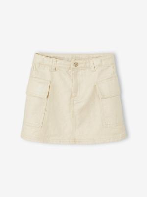 Licht iriserende cargo rok voor meisjes zilver Licht iriserende cargo rok voor meisjes zilver