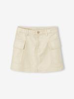 Licht iriserende cargo rok voor meisjes zilver - thumbnail