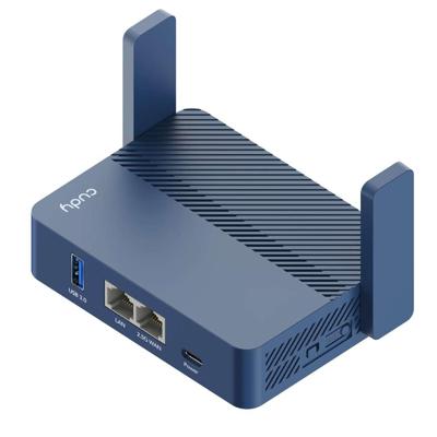 Cudy AX3000 draadloze router Gigabit Ethernet Blauw