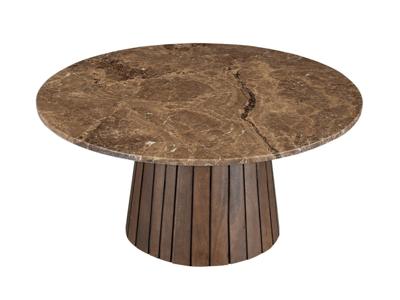 Livingfurn Ronde Salontafel 'Emperador' Marmer, 80cm Livingfurn Ronde Salontafel 'Emperador' Marmer, 80cm