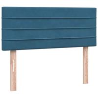 Boxspring met matras en LED fluweel donkerblauw 120x210 cm - thumbnail