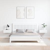 Nachtkastje 2 pcs Wit 44 x 32,5 x 40 cm Massief grenenhout - thumbnail