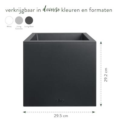Bloempot Elho Zwart Ø 29 cm Plastic Vierkant Modern