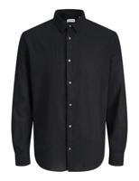 Jack & Jones Jjesummer Linen Blend Shirt L/s Sn Overhemd Black - thumbnail