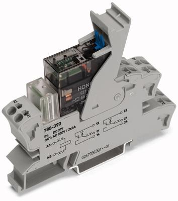 WAGO 788-346 Relaismodule (modulair) Nominale spanning: 24 V/DC Schakelstroom (max.): 8 A 2x wisselcontact Piece 1 stuk(s)