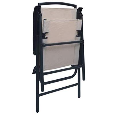 Tuinstoelen inklapbaar 2 st textileen taupe