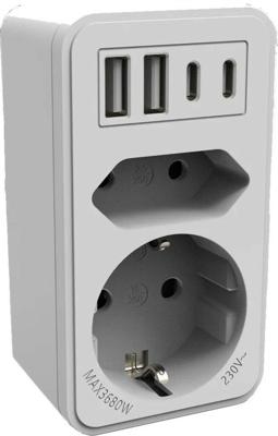 Calex Verdeelstekker met USB