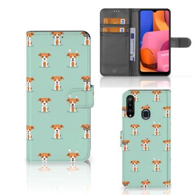 Samsung Galaxy A20s Telefoonhoesje met Pasjes Pups Samsung Galaxy A20s Telefoonhoesje met Pasjes Pups