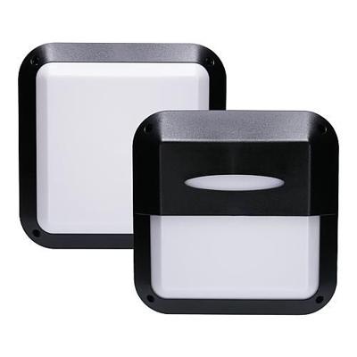 LED Buitenlamp - Muur/Plafond - Vierkant - Zwart - E27 - 2 afdekkingen LED Buitenlamp - Muur/Plafond - Vierkant - Zwart - E27 - 2 afdekkingen