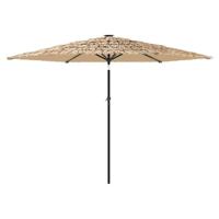 Parasol met stalen paal 288x288x225 cm bruin - thumbnail