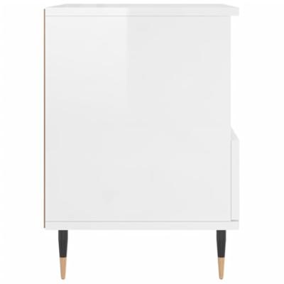 Nachtkastjes 2 st 40x35x50 cm bewerkt hout hoogglans wit