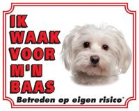 Maltezer Waakbord - Ik waak voor mijn baas - thumbnail