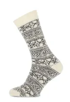 Homesocks bedsokken met wol - Warme huissokken voor de winter - Norwegian winter print - Slaapsokken - thumbnail