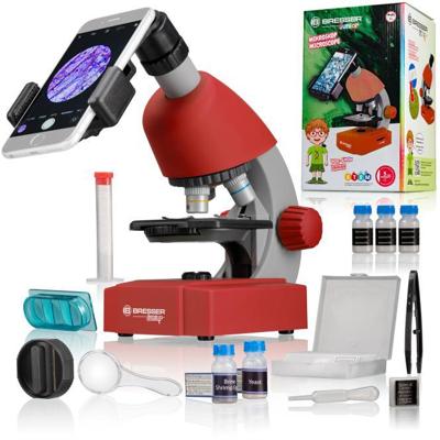 BRESSER JUNIOR Microscoop 40x-640x (rood)