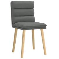 Eetkamerstoelen 2 st stof donkergrijs - thumbnail