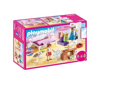 PLAYMOBIL Dollhouse slaapkamer met mode ontwerphoek 70208 PLAYMOBIL Dollhouse slaapkamer met mode ontwerphoek 70208