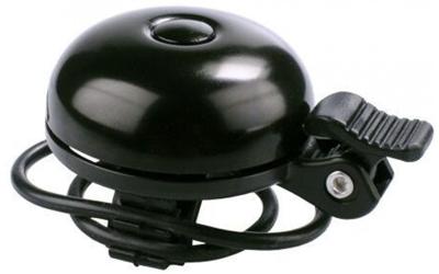 Simson fietsbel race zwart elastiek bevestiging op kaart