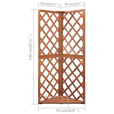 VidaXL Latwerk hoekmodel 50x50x145 cm massief vurenhout VidaXL Latwerk hoekmodel 50x50x145 cm massief vurenhout