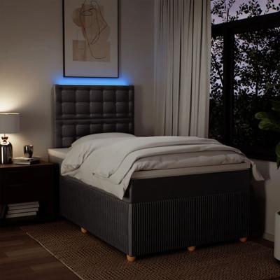 Boxspring met matras stof taupe 120x200 cm