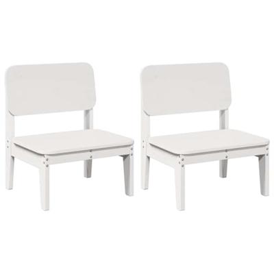 Tuinstoelen 2 st 60x52,5x72 cm massief grenenhout wit