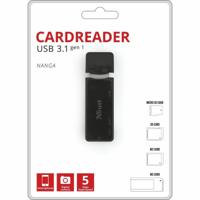 Trust Nanga USB 3.1 Externe geheugenkaartlezer USB-A 2.0 Zwart - thumbnail