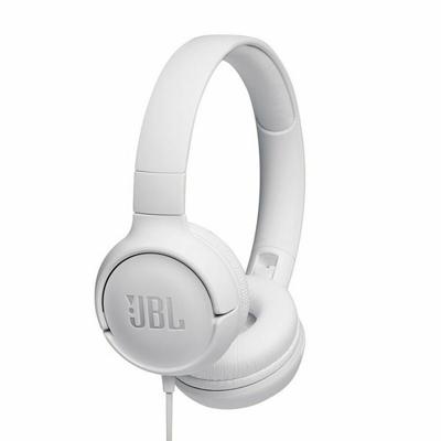 JBL Tune500 - On-ear koptelefoon met bekabeling - Lichtgewicht en opvouwbaar - Comfortabele oordopjes - Met handsfree bediening - Ingebouwde microfoon - Wit